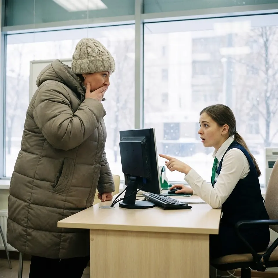 Правда, яку дізналася жінка в банку