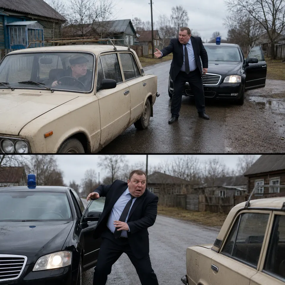 Пенсионер на старом автомобиле не уступил дорогу чиновнику с мигалкой, и конфликт неожиданно изменил ход