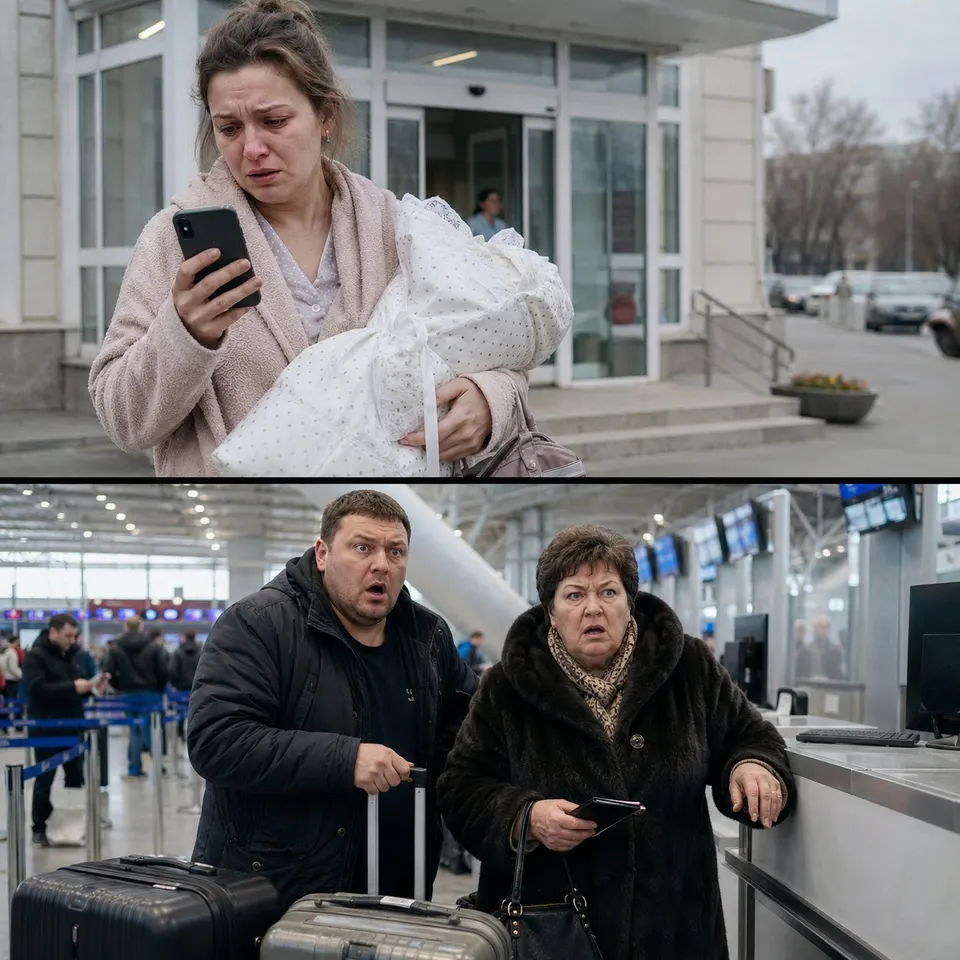После выписки из роддома я узнала, что муж снял все декретные деньги, но в аэропорту его ждал неожиданный поворот