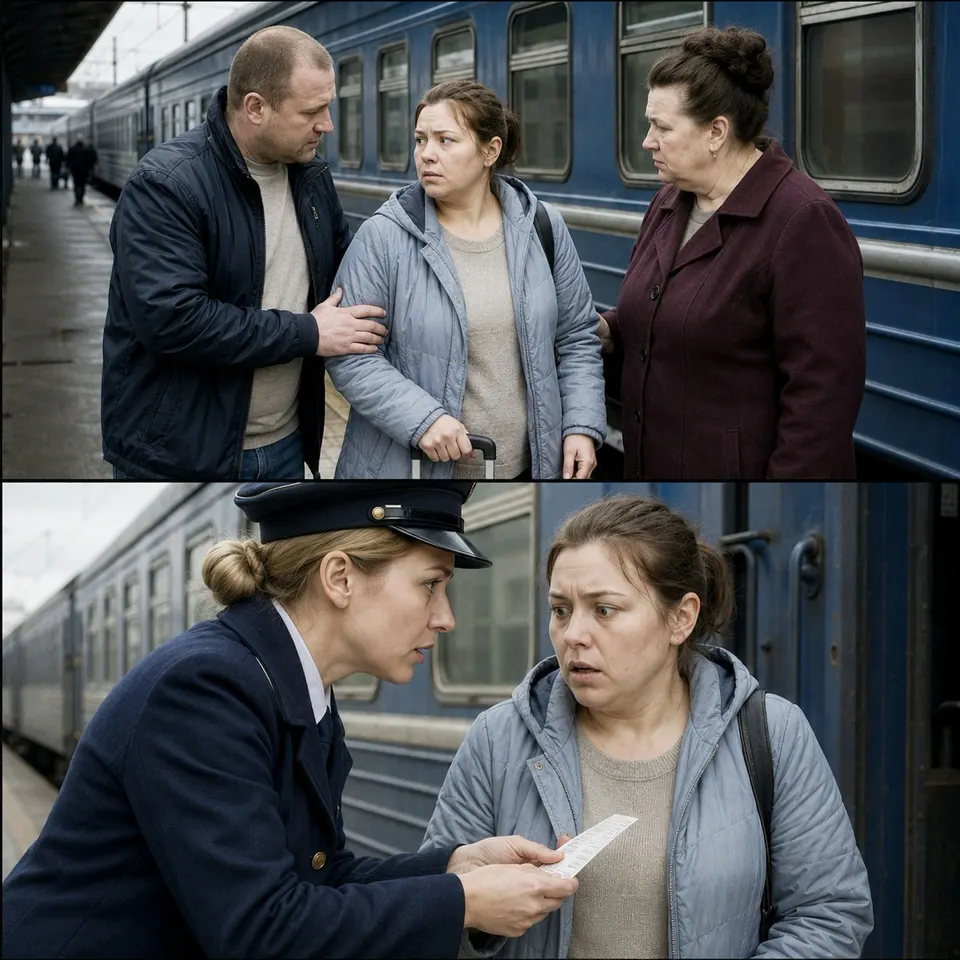 Муж и свекровь проводили Олю в командировку, но на вокзале проводница неожиданно посоветовала ей пересесть в другой вагон