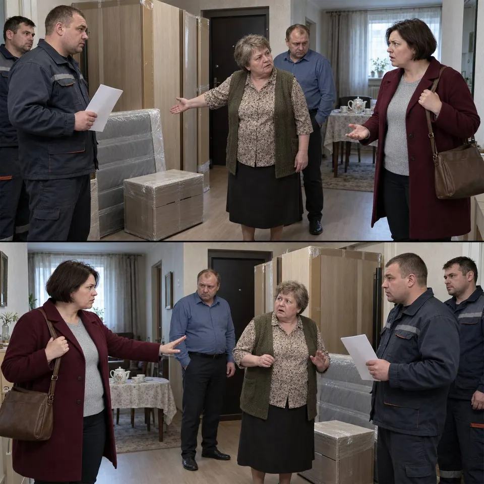 Я відмовилася платити за дорогі меблі свекрухи, але чоловік покликав мене миритися за чаєм і призначив точний час приїзду