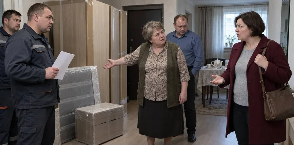 Я відмовилася платити за дорогі меблі свекрухи, але чоловік покликав мене миритися за чаєм і призначив точний час приїзду