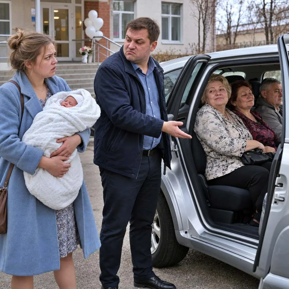 Оксана вышла из роддома с сыном, но в машине для неё не осталось места — там уже сидела родня свекрови